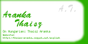 aranka thaisz business card